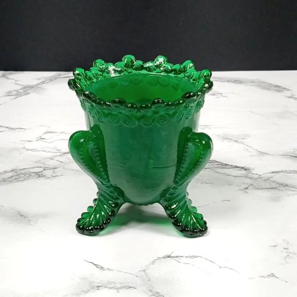 Degenhart Glass Forget Me Not Trinket Toothpick Paperweight Vtg - Picture 3 of 8